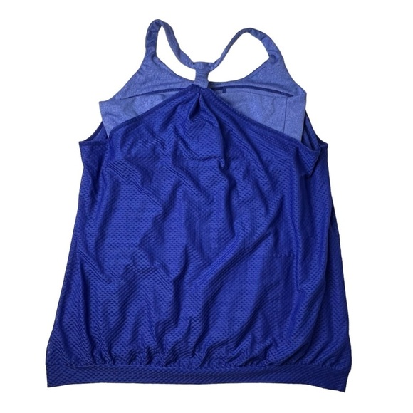Cabi Racerback Tank Cobalt Blue Women’s Mesh Shirt Two In One Bra Size Small M - Picture 4 of 7
